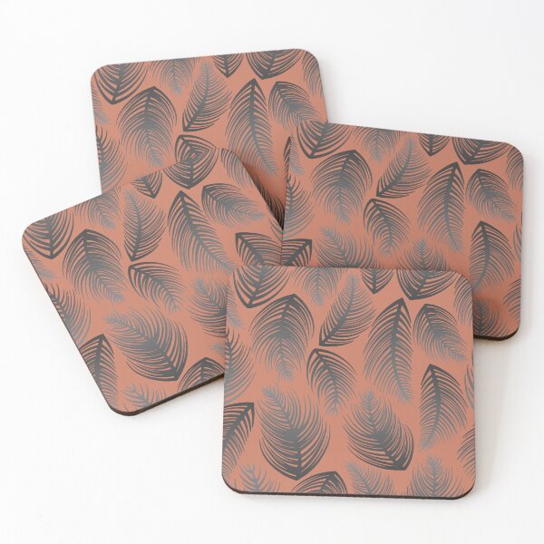 Item preview, Palm Leaves - Gray Ombre + Terra Cotta designed and sold by Carrie Cantwell Art.