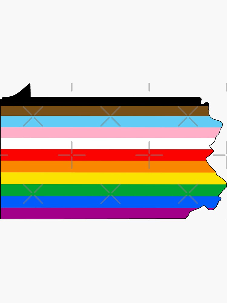 Thumbnail 3 of 3, Sticker, Pennsylvania Inclusive Pride designed and sold by Gayesthetic.