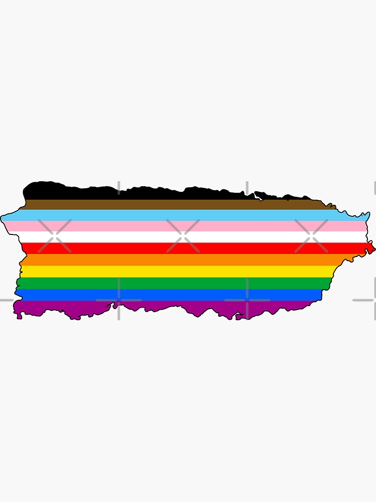 Thumbnail 3 of 3, Sticker, Puerto Rico Inclusive Pride designed and sold by Gayesthetic.