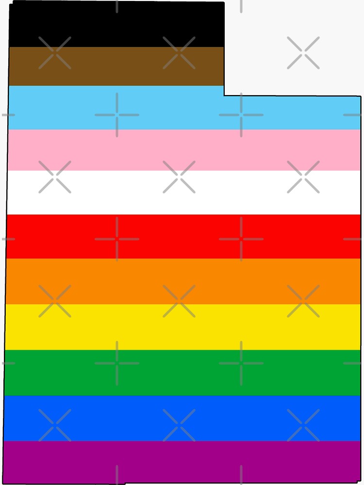 Thumbnail 3 of 3, Sticker, Utah Inclusive Pride designed and sold by Gayesthetic.