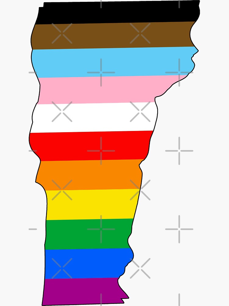 Thumbnail 3 of 3, Sticker, Vermont Inclusive Pride designed and sold by Gayesthetic.