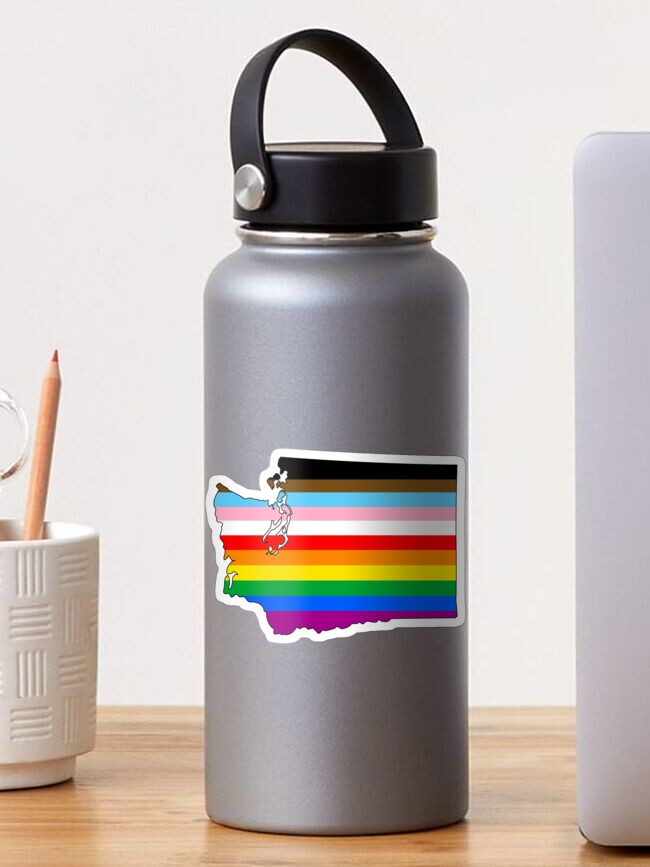 Thumbnail 1 of 3, Sticker, Washington Inclusive Pride designed and sold by Gayesthetic.