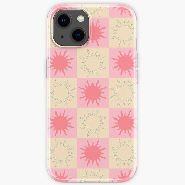Pink Sun Checkerboard iPhone Soft Case