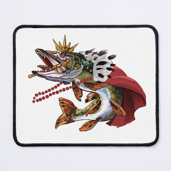 Artikelvorschau, König. Angeln. Pike. Fisch entworfen und verkauft von ManyaArtShop.