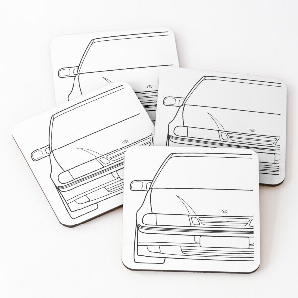 Item preview, Saab 9000 black lines designed and sold by EdimDesign.