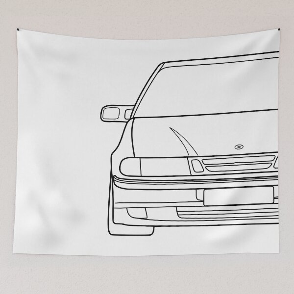 Item preview, Saab 9000 black lines designed and sold by EdimDesign.