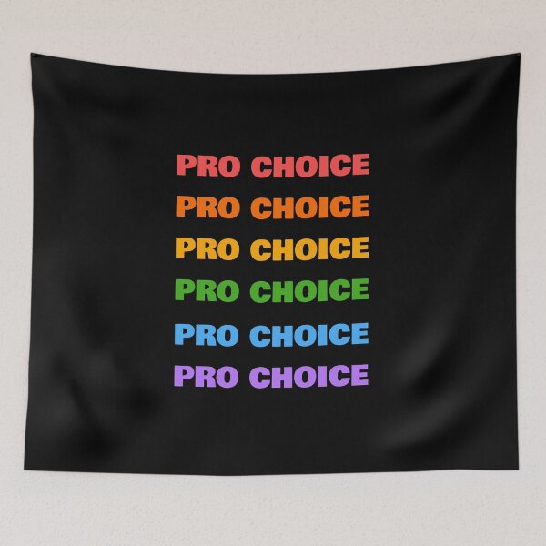 Aperçu de l'œuvre Pro Choice - couleurs arc-en-ciel sur fond noir créée et vendue par Inspirationmotivation.
