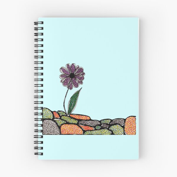 Item preview, Sketched Flower in Colorful Rocks designed and sold by PeachBabeSuds.