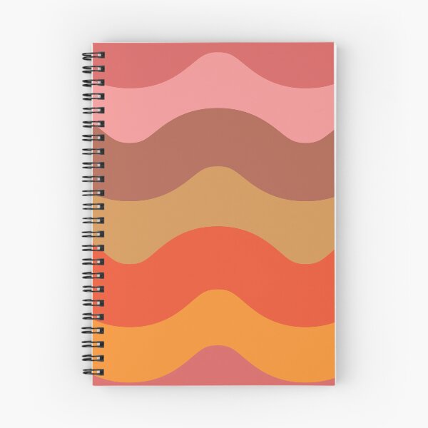 Item preview, Groovy retro Funky 70s waves in pink, brown , red and orange  designed and sold by Yasminepatterns .