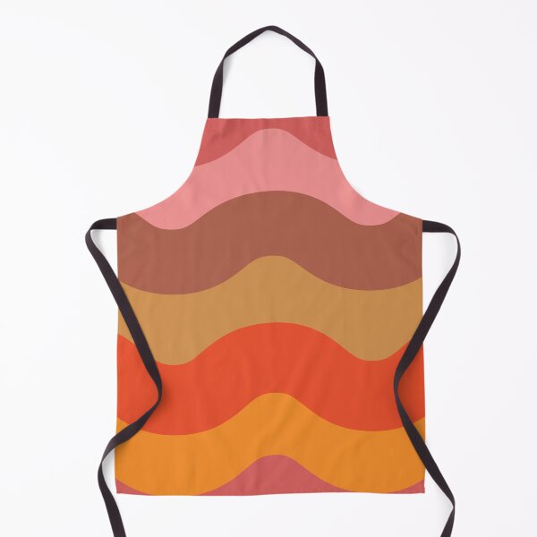 Item preview, Groovy retro Funky 70s waves in pink, brown , red and orange designed and sold by Yasminepatterns .