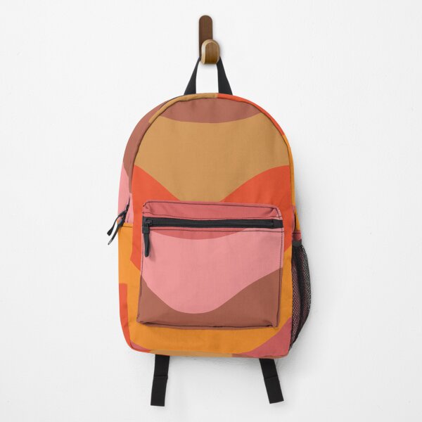 Item preview, Groovy retro Funky 70s waves in pink, brown , red and orange designed and sold by Yasminepatterns .