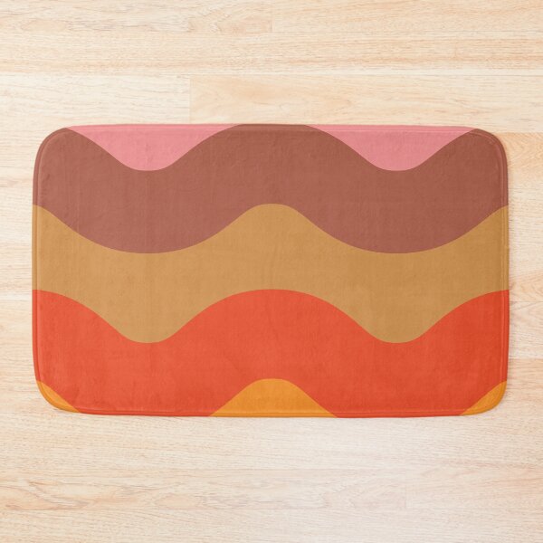 Item preview, Groovy retro Funky 70s waves in pink, brown , red and orange  designed and sold by Yasminepatterns .