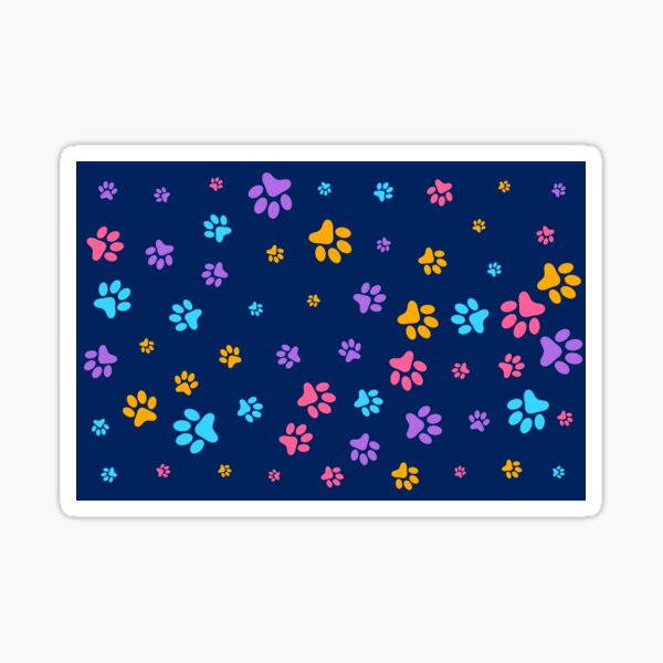 Item preview, Colorful dog and cat paws designed and sold by OtterFactory.