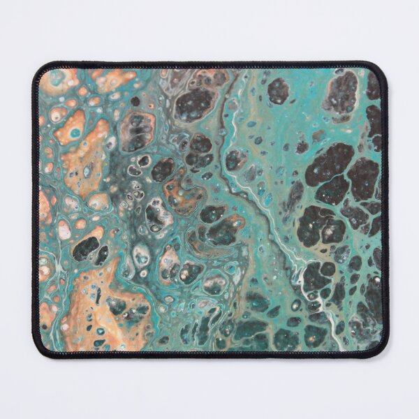 Item preview, Fluid art - teal, black, white, orange flip cup designed and sold by themuseinspired.