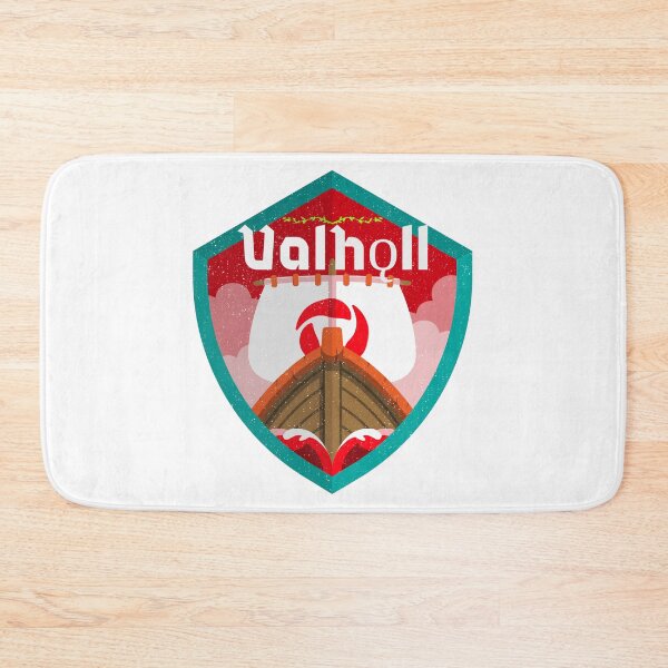 Item preview, Valhǫll Northman long ships coming on red tide designed and sold by LargeShop.