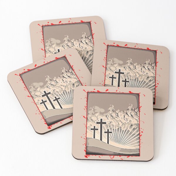 Item preview, Three Calvary Crosses with Blood Red Spatters designed and sold by WLHmedia.com .
