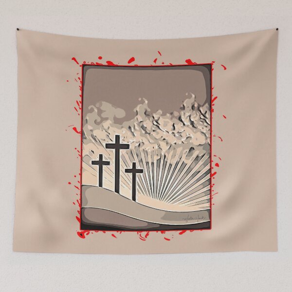 Item preview, Three Calvary Crosses with Blood Red Spatters designed and sold by WLHmedia.com .