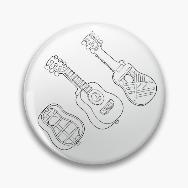 Item preview, Luthier Guitar Structure Line Drawing designed and sold by taylorcustom.