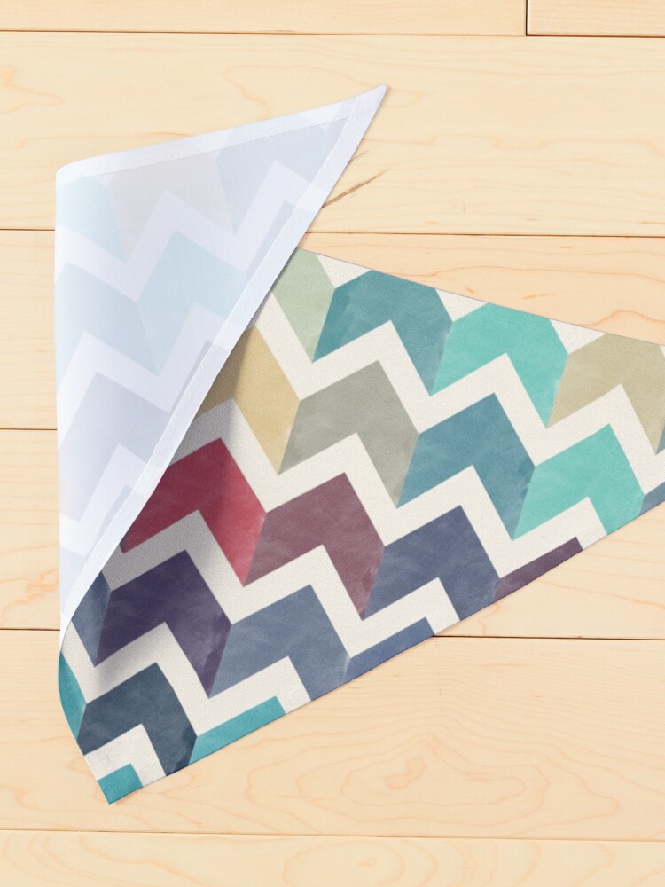 Alternate view of Watercolor Chevron Pattern Pet Bandana