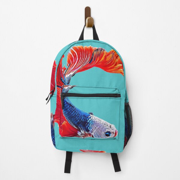 Item preview, Beautiful Dragon Scale Betta Fish - Super Delta Tail Monster Mask Blue Red Betta Fish Breed designed and sold by Cawaiico.