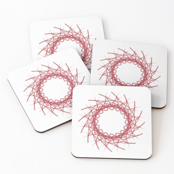 Item preview, Bright red sun, abstract art, mandala designed and sold by Meo Design.