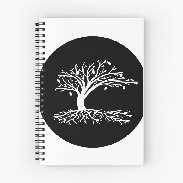 Aperçu de l'œuvre Arbre blanc sur cercle noir créée et vendue par PhillyTrees.