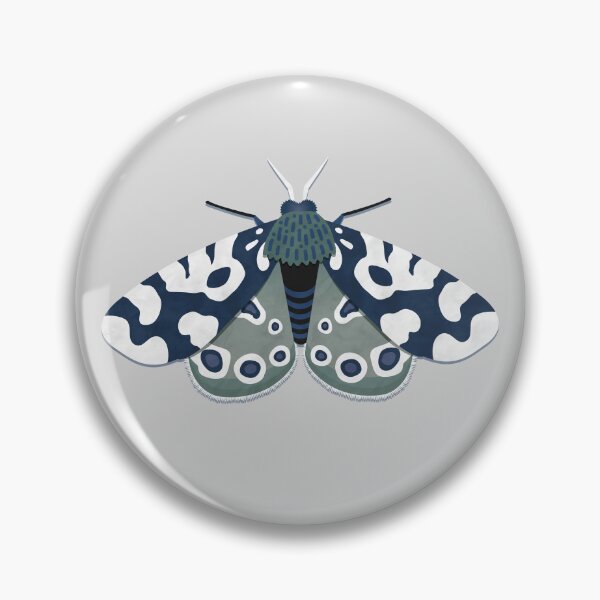 Item preview, Mod Moths in Navy and Gray designed and sold by Daisy Beatrice.