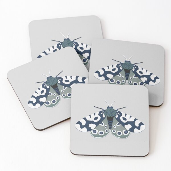 Item preview, Mod Moths in Navy and Gray designed and sold by Daisy Beatrice.