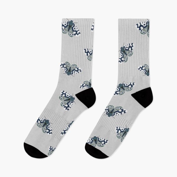 Item preview, Mod Moths in Navy and Gray designed and sold by Daisy Beatrice.