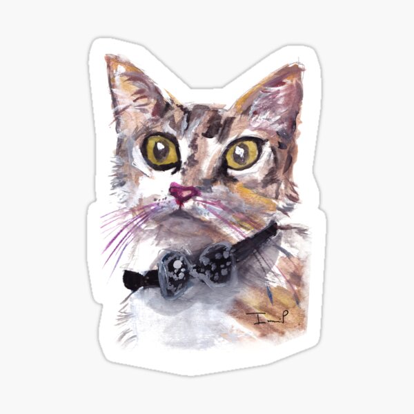 Cat & Bow tie Sticker
