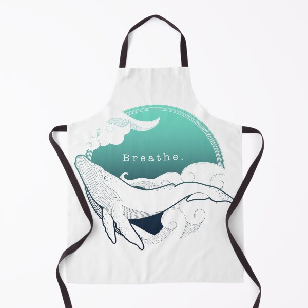 Item preview, sky whale blue on white - breathe designed and sold by Arty and Awkward.