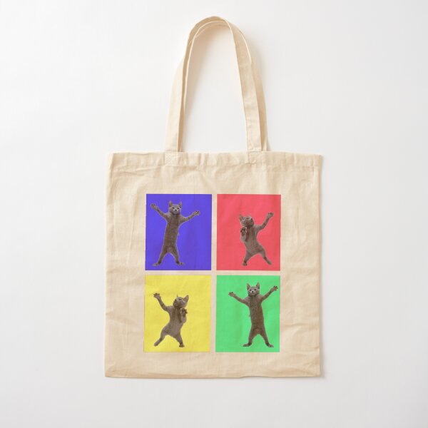 Disco dancing cat Cotton Tote Bag