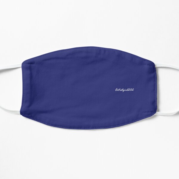 Plain Navy Blue Flat Mask