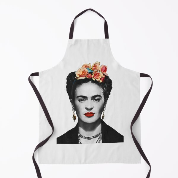 Artikelvorschau, Frida Kahlo Portrait Black And White With Black Background 1752 entworfen und verkauft von kennethsteele12.