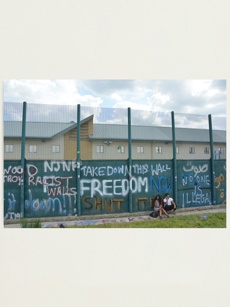 Alternate view of Yarl's Wood Perimeter Wall, Immigration Detention Centre. Photographic Print