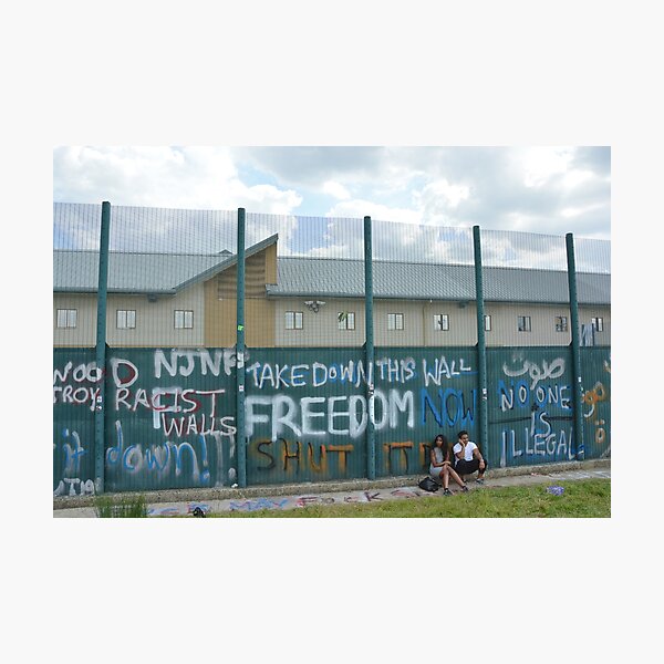 Yarl's Wood Perimeter Wall, Immigration Detention Centre. Photographic Print