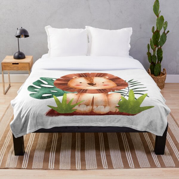 Item preview, Smiling Cute Lion in water color designed and sold by Lina Abu Rezeq.