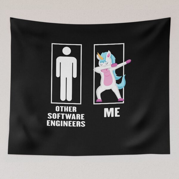 Item preview, Funny Unicorn Dabbing Other Software engineer Me, Software engineer Dad Husband Birthday Christmas Gift designed and sold by xlnv.