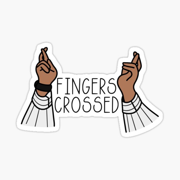"Fingers Crossed" Sticker for Sale by bairnecess Redbubble
