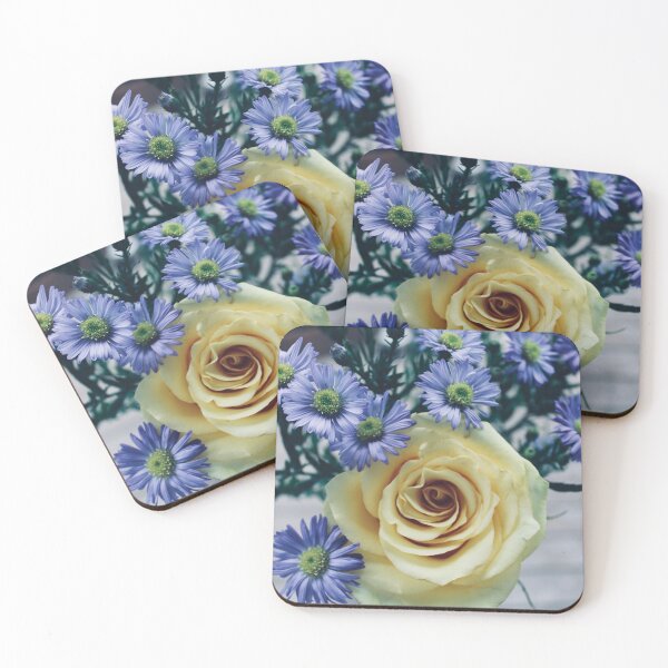Item preview, Yellow Rose & Michaelmas Daisies designed and sold by RoseyElisabeth.