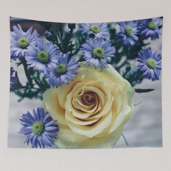 Item preview, Yellow Rose & Michaelmas Daisies designed and sold by RoseyElisabeth.