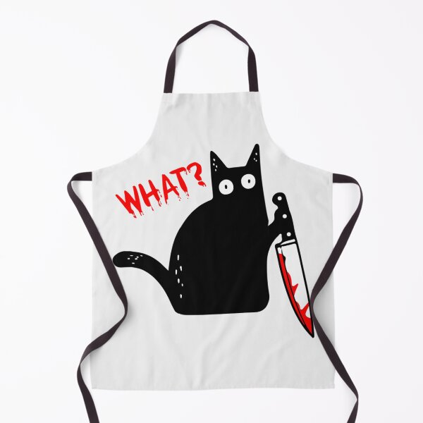 Item preview, Funny Murderous Cat Holding Knife Halloween Costume Black Cat WHAT 446 designed and sold by kennethsteele12.