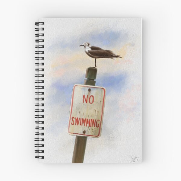 Item preview, Seagull on No Swimming Sign designed and sold by TorstenArt.
