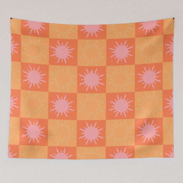 Item preview, Pink Sun Orange Checkerboard designed and sold by CaseyCara.