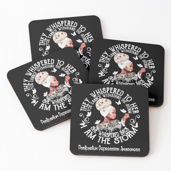 Item preview, Black Girl Fighter Strong I Am The Storm Postpartum Depression Awareness designed and sold by Mnrshirley.