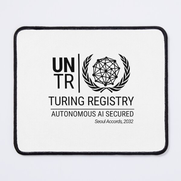 Item preview, Turing Registry (2032) (Turing Registry series) AI t-shirt designed and sold by Gibson Futures.
