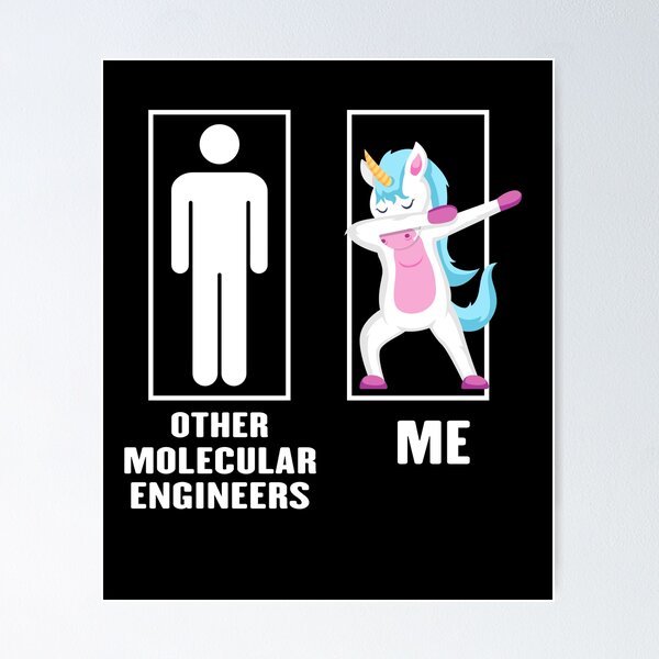 Item preview, Funny Unicorn Dabbing Other Molecular engineer Me, Molecular engineer Dad Husband Birthday Christmas Gift designed and sold by xlnv.