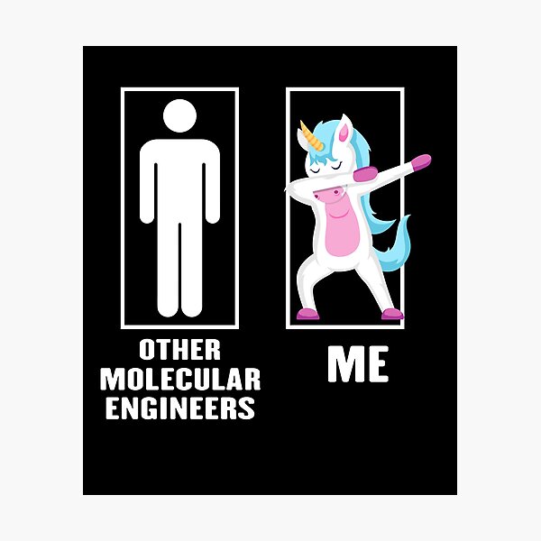 Item preview, Funny Unicorn Dabbing Other Molecular engineer Me, Molecular engineer Dad Husband Birthday Christmas Gift designed and sold by xlnv.