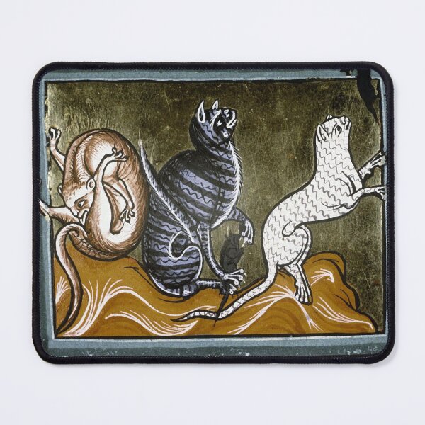 Item preview, THREE MEDIEVAL CATS WITH MOUSE designed and sold by BulganLumini.