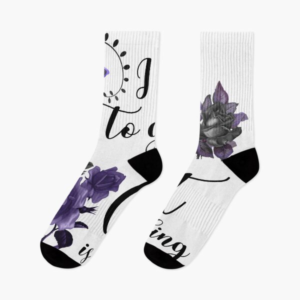 Item preview, Elegant Purple Floral pattern with I have to go the Cat is calling! Funny gift saying designed and sold by DarkFirefly.